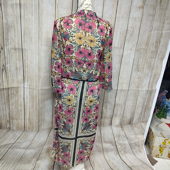 Zata trf Collection XS Floral Long Kimono Cardigan! - Picture 8 of 9